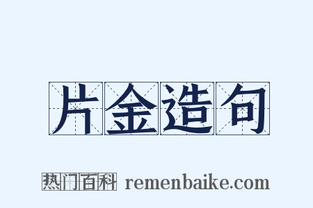 片金造句是什么意思的图片